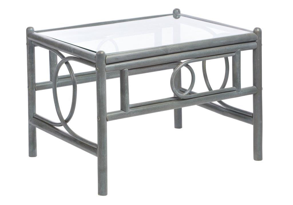 Madrid Grey Wash Cane Coffee Table