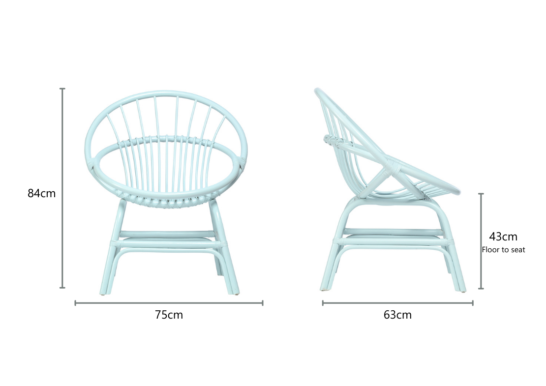 Blue Moon Rattan Chair