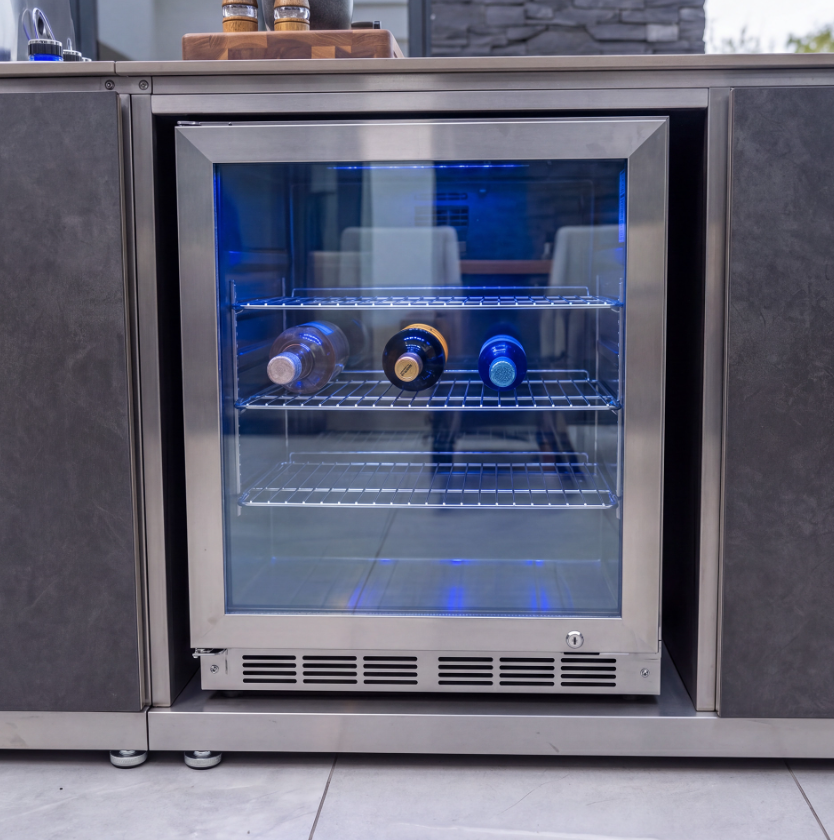 Enrico Outdoor Kitchen with BBQ & Fridge with Cover