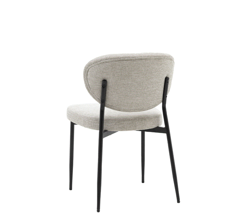 Orlando Natural Colour Fabric Dining Chair (set of 2)