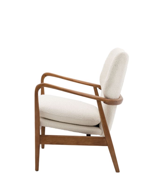 Jerina Wood Armchair Cream