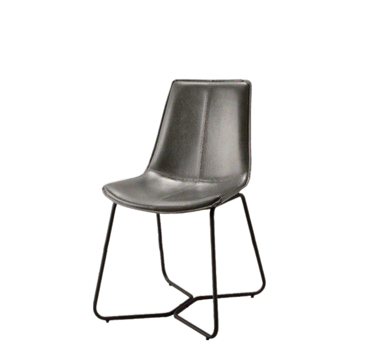 Hawton PU Black Leather Dining Chair (set of 2)