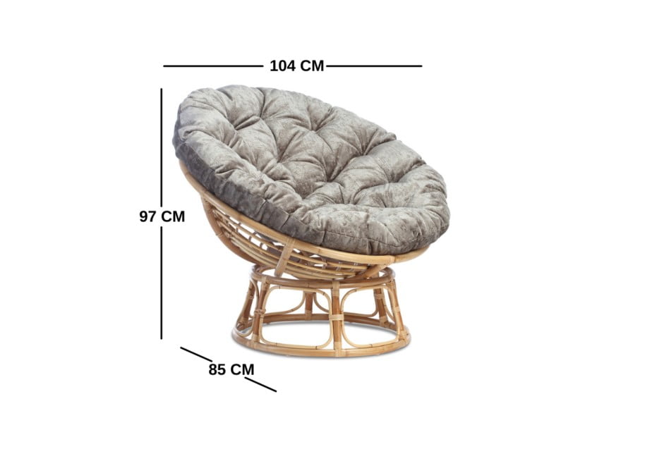 papasan dimensions natural