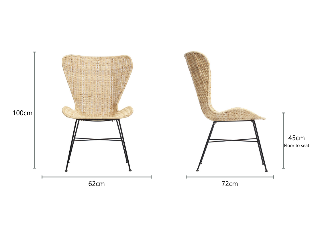 Natural Porto Wing Chairs and Royal Table Bistro