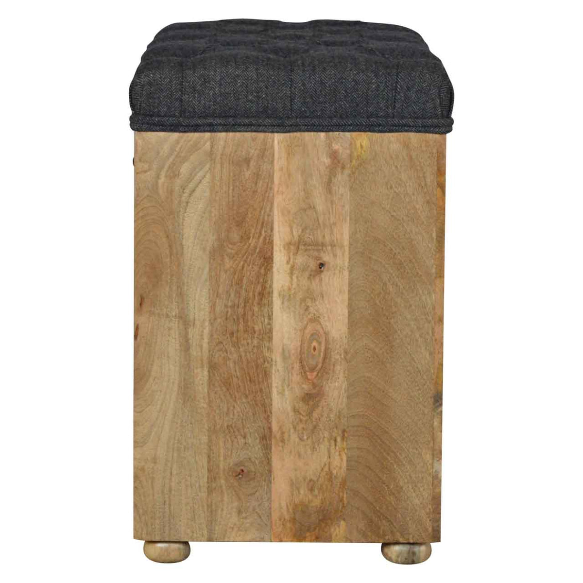 Cushioned Top Storage Bench Mango Wood