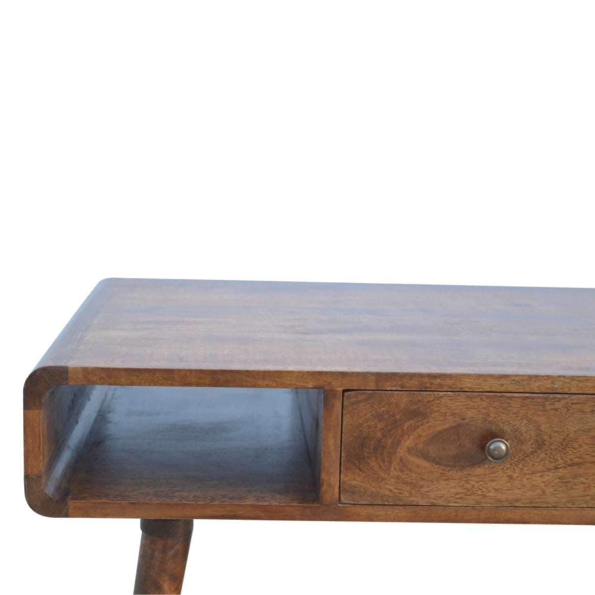 Curved Chestnut Mango Wood Coffee Table