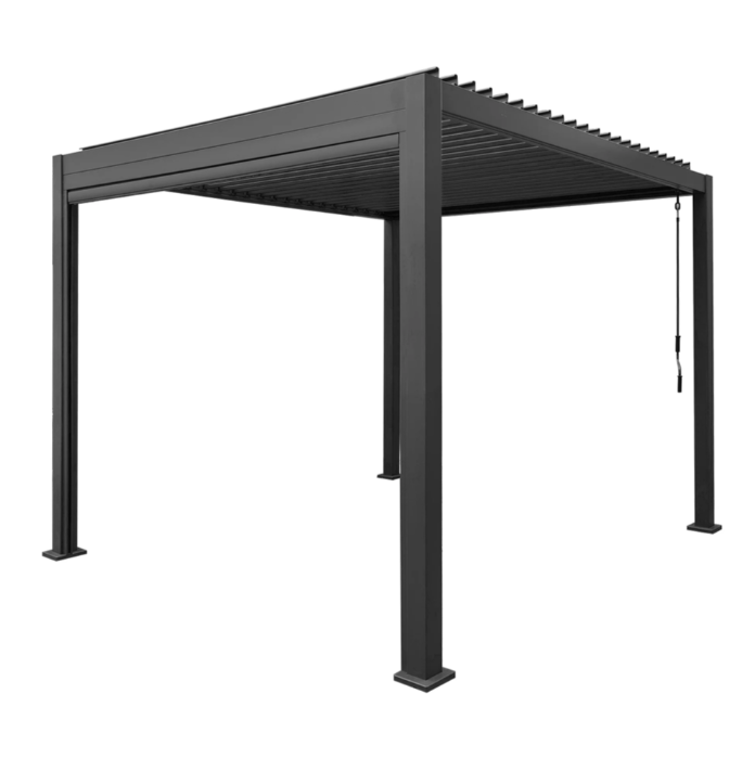 Juno Grey Pergola Aluminium Rectangular 3m x3m - Frame Only