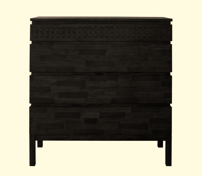 Desser Toledo Charcoal Matte 4-Drawer Storage Chest