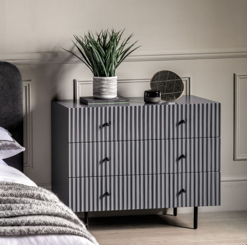 Wexford 3 Drawer Chest in Grey