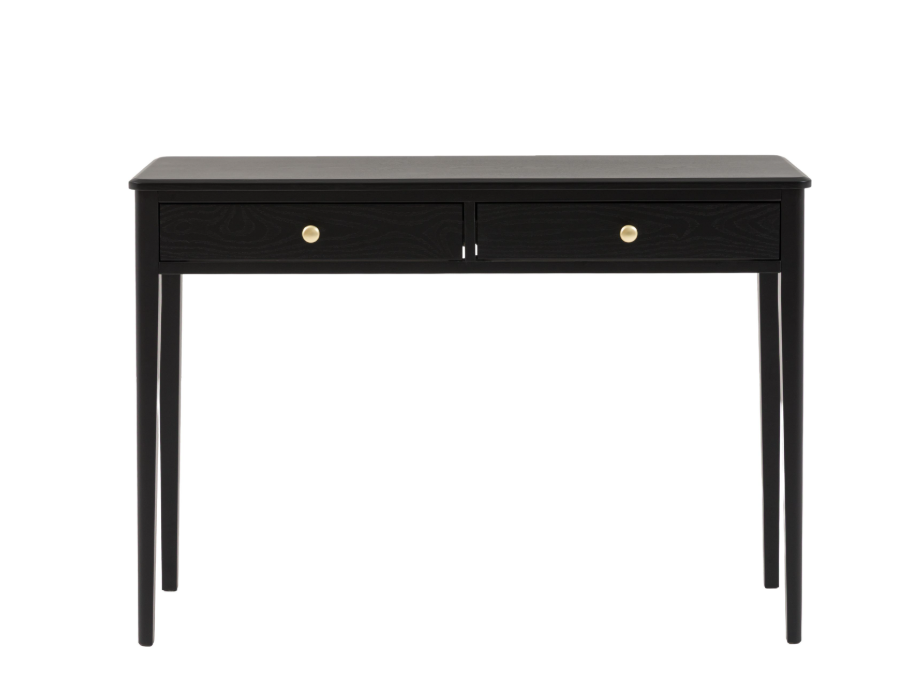 Accito Black 2 Drawer Console Table