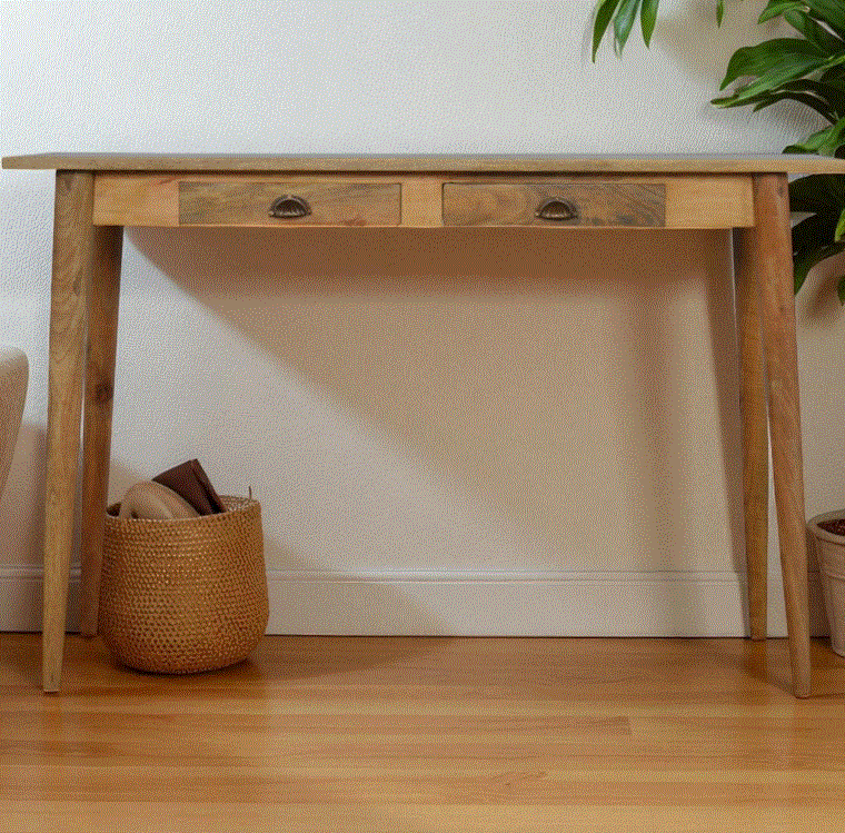 Nordic 2 Drawer Mango Wood Desk