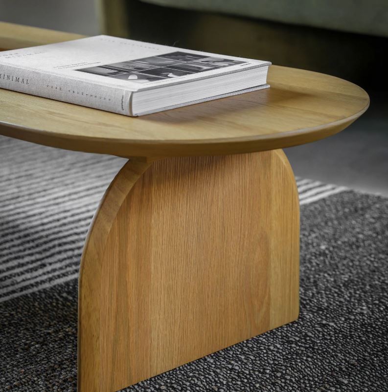 Gilda Oval Oak Coffee Table