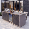 Enrico Outdoor Kitchen with BBQ & Fridge with Cover