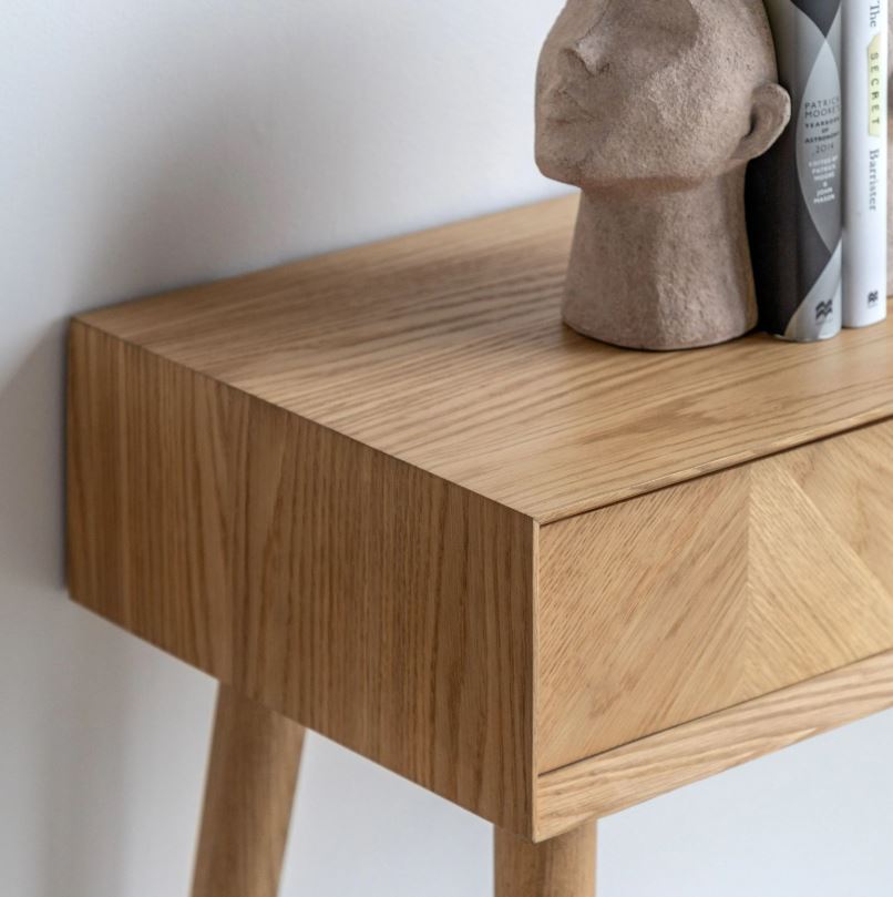 Mitrina Oak 2 Drawer Console Table