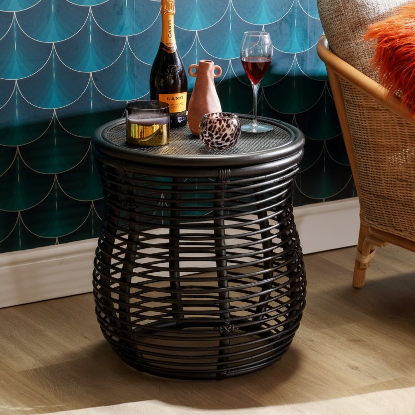 Black Royal Lamp Table