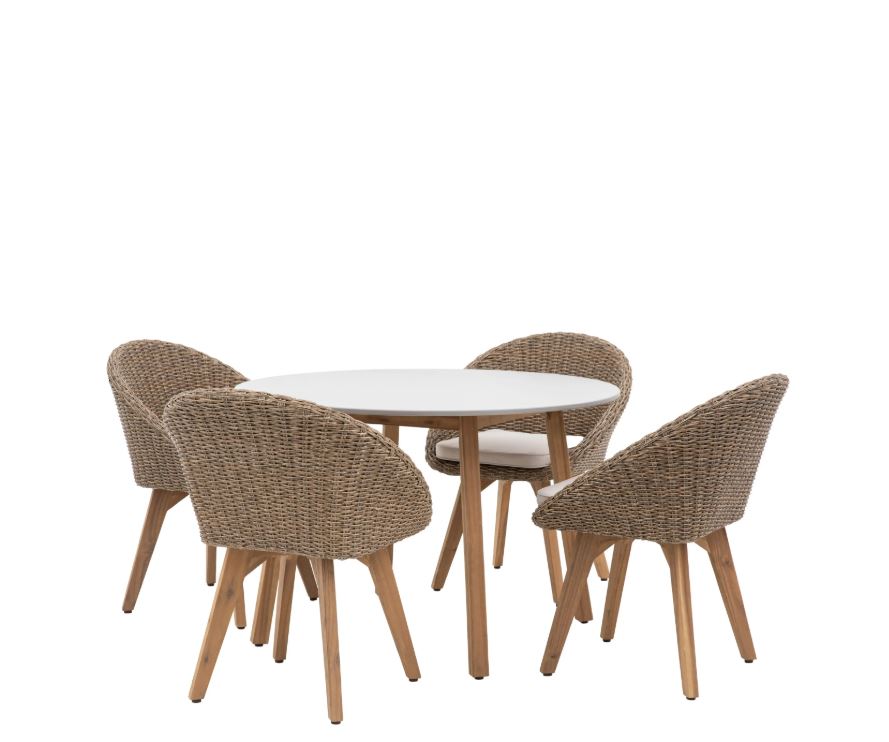 Artis Outdoor Rattan Garden 4 Seat Dining Set