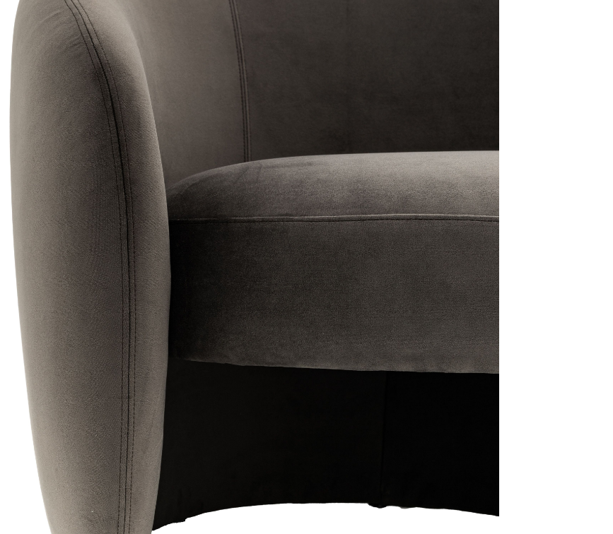 Corfu Curved Armchair in Dark Brown