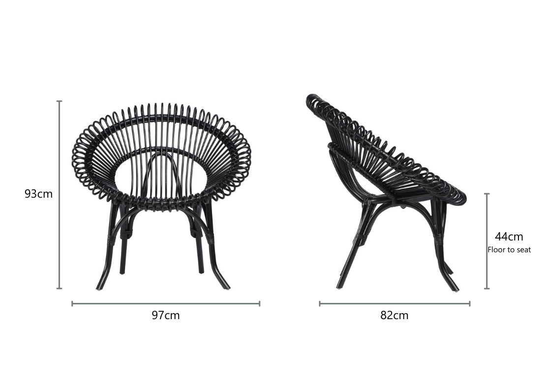 Black Shanghai Chairs and Royal Table Bistro Set