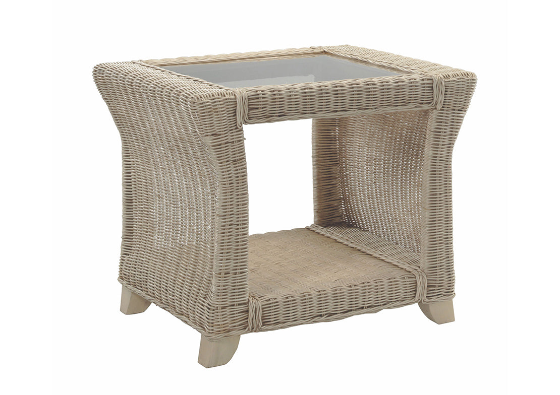 Clifton Lamp Table - Natural-Wash Rattan Side Table