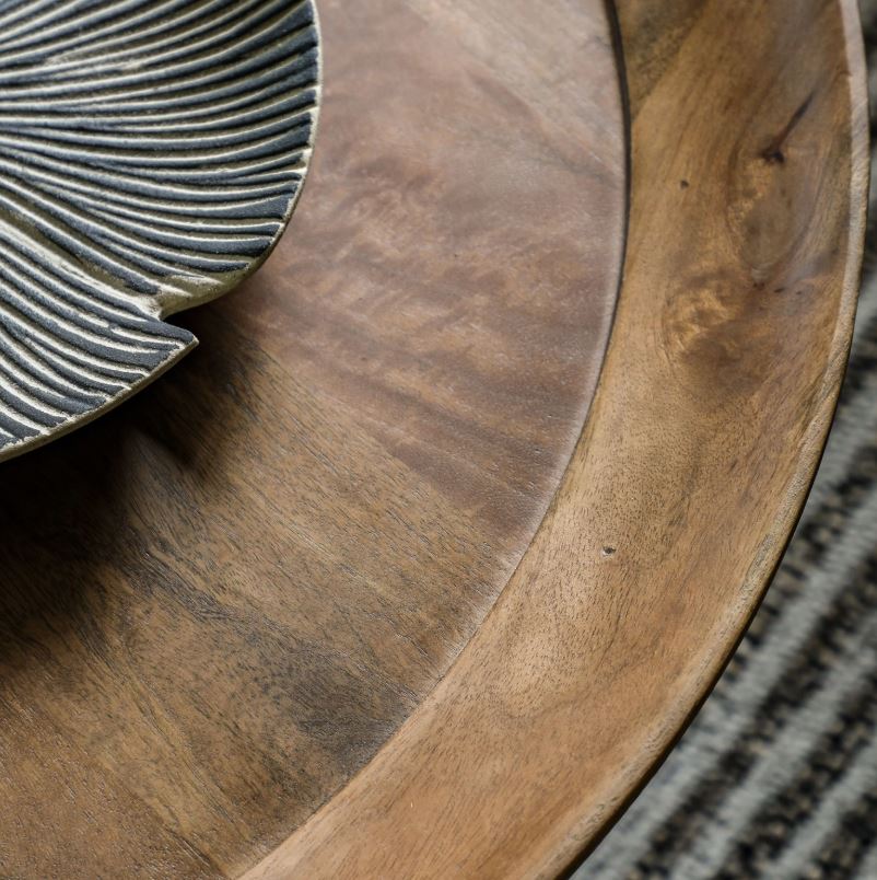 Brydle Mango Wood Round Side Table