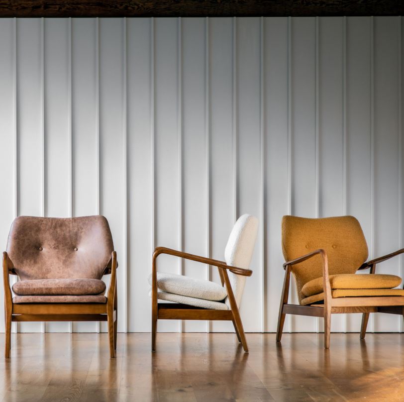 Jerina Wood Armchair Cream