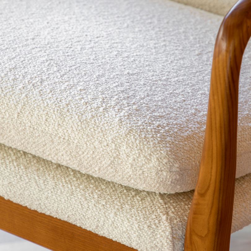 Jerina Wood Armchair Cream