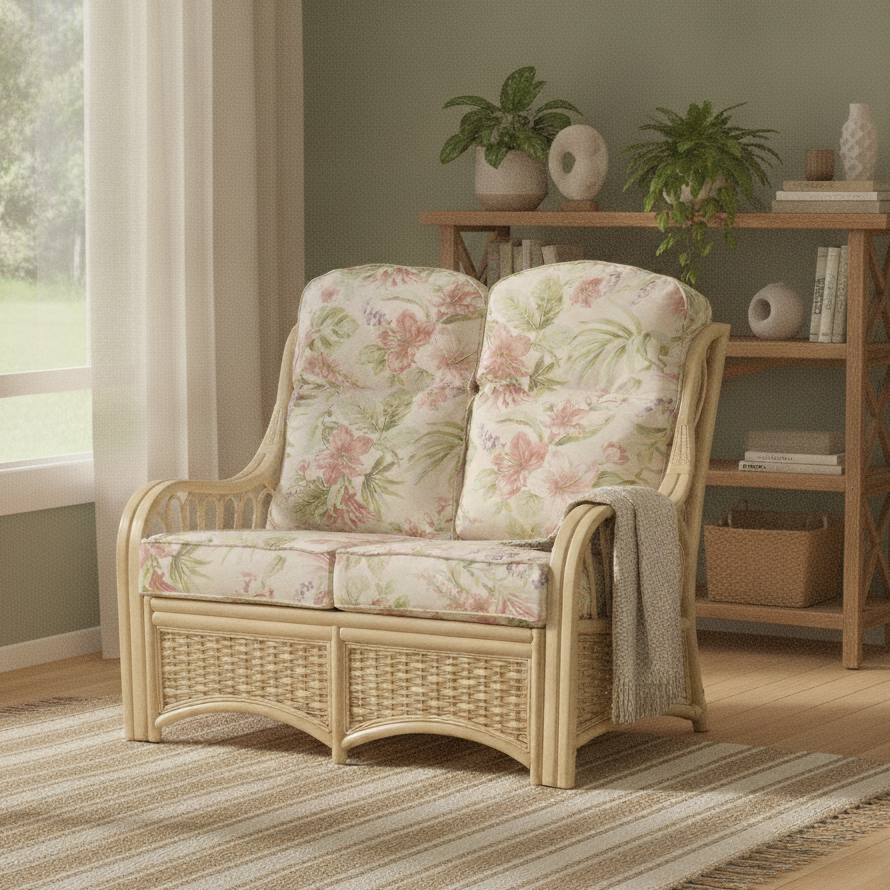 Vale Natural Wash 2 Seater Sofa