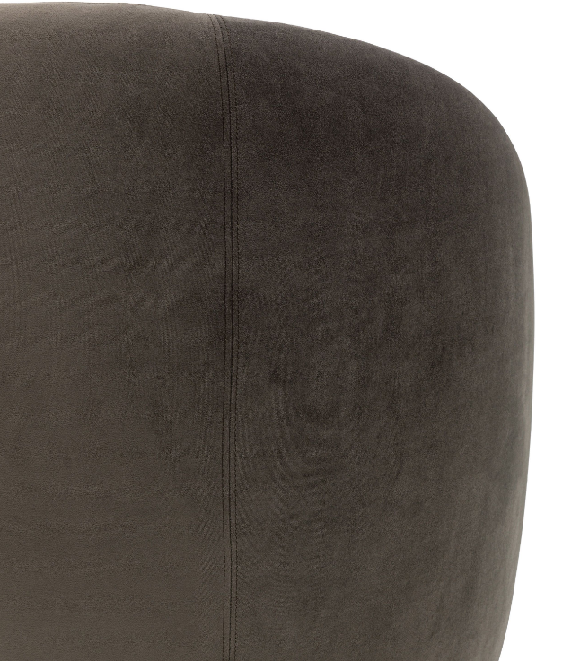 Corfu Curved Armchair in Dark Brown