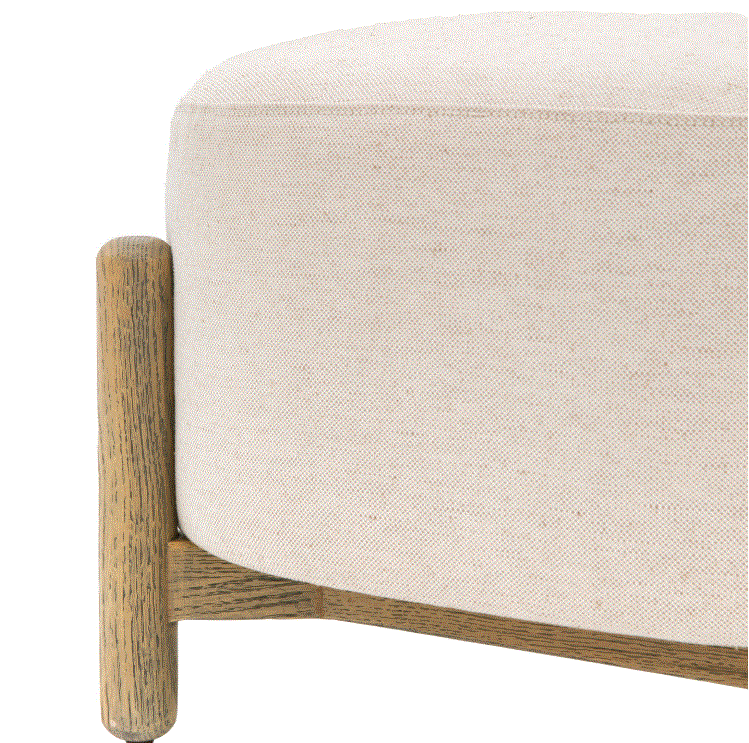 Tinto Cream Upholstered Footstool