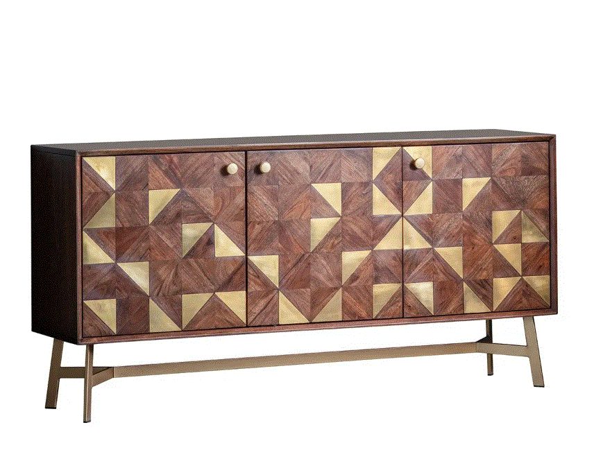 Tayo Wide  Wooden 3 Door Sideboard