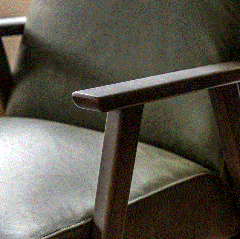 Neto Armchair Vintage Green Leather