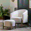Tinto Cream Upholstered Tub Armchair