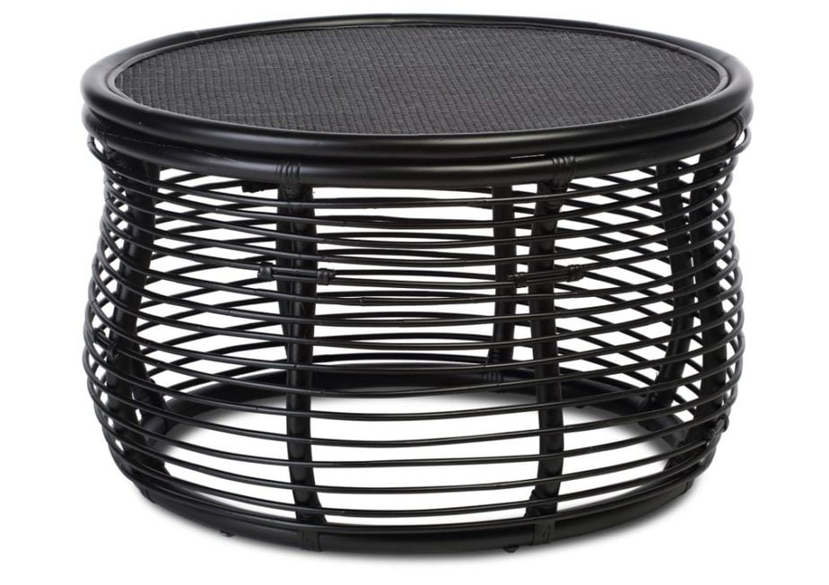 Black Royal Rattan Coffee Table | Desser & Co