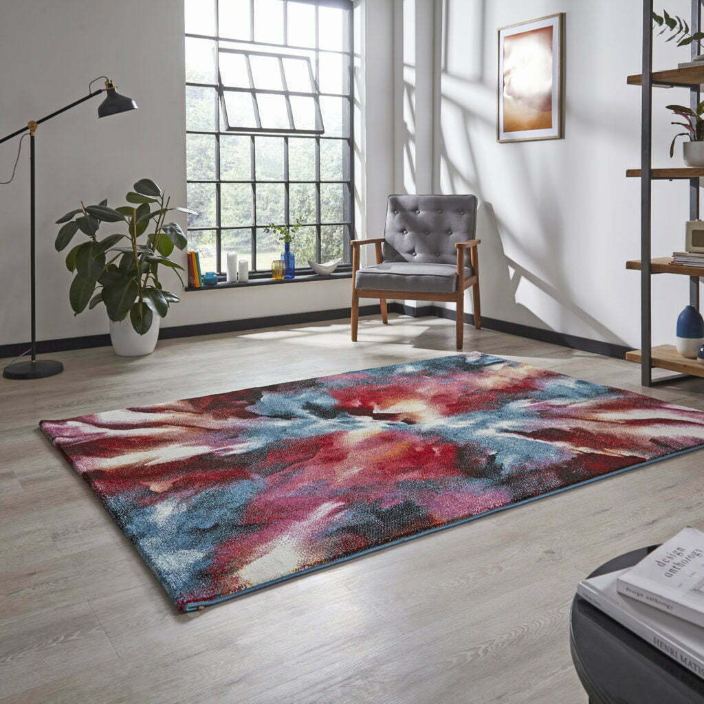 Harlem Watercolour Abstract Rug (21278) - 3 Sizes Available | Desser & Co