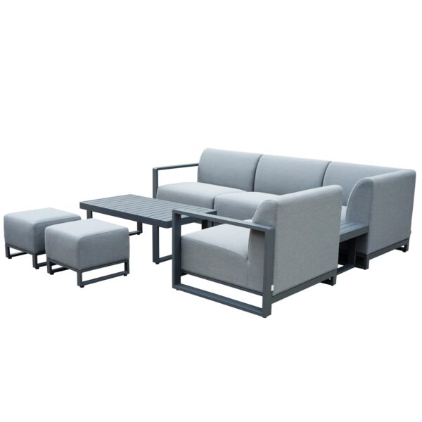 sergio outdoor aluminuium corner sofa lounge set waterproof fabric