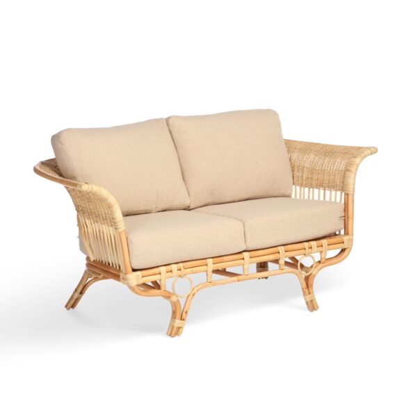 beijing 2 seater rattan sofa in latte