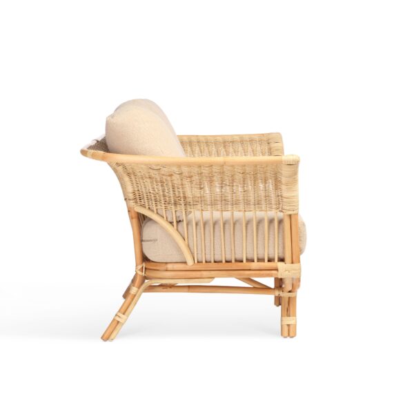 beijing 2 seater rattan sofa in latte