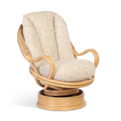 aspen light oak deluxe swivel rocker chair