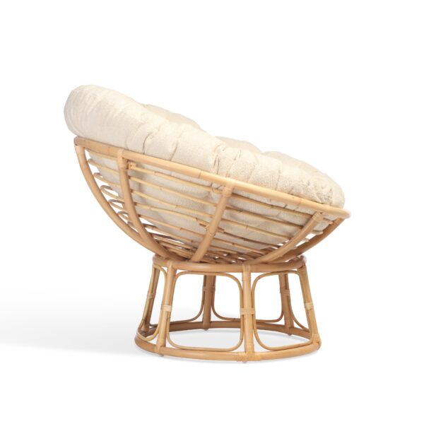 papasan natural chair in cloud