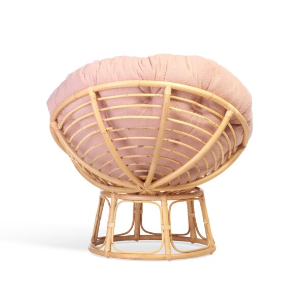 papasan natural chair in powder pink