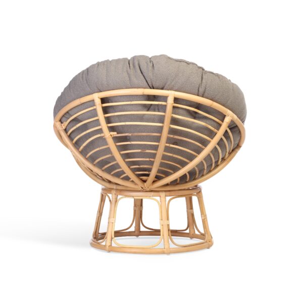 papasan natural chair in shadow grey