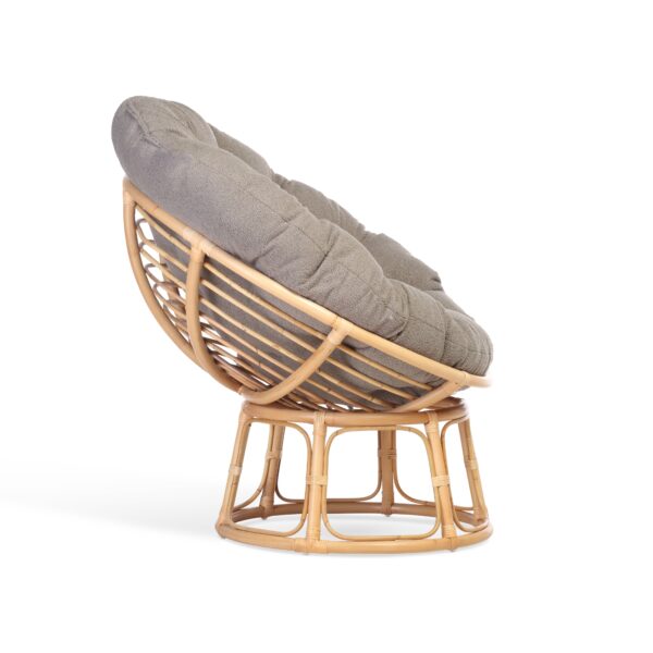 papasan natural chair in shadow grey